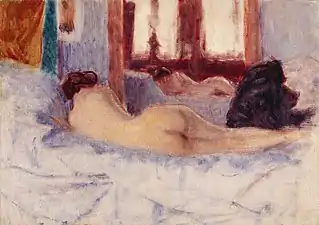 Nu allongé devant un miroir (1909), Dublin, Galerie nationale d'Irlande.