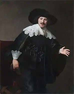 Rembrandt, Portrait d'un homme se levant de son siège (1633)