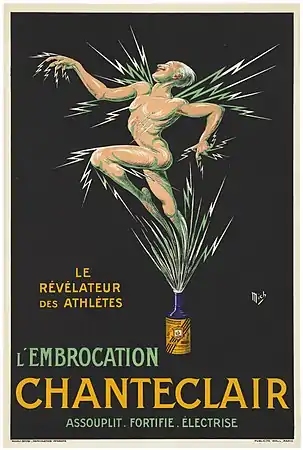 Le Révélateur des athlètes, l'embrocation Chanteclair.