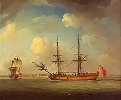 Un senau de la Royal Navy en 1759 .