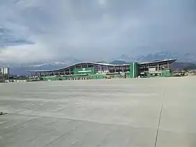 Le terminal de l'aéroport pendant sa construction, en 2020.
