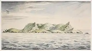 Vue de Pitcairn en 1814.
