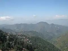Vue des environs de Shimla.