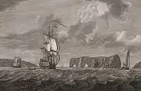 Vue de l'Isle Percée, 1760
