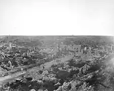 Les ruines d'Avocourt en 1918.