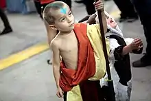 Cosplay d'Aang fait par un enfant