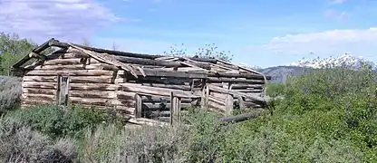 Cabane abandonnée dans la vallée de Jackson Hole dans le Wyoming