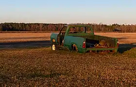 Un pick-up abandonné à Creeds, Virginia Beach, États-Unis.