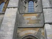 Photographie du détail des pierres sur la façade occidentale