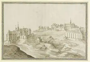 Abbaye d’en haut et prieuré en 1625.