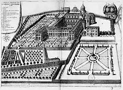 L'abbaye en 1687.