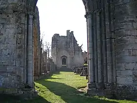 Vue des ruines de l'abbaye.