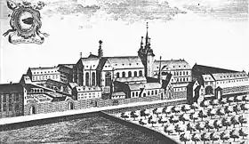 L'abbaye Saint-Laurent au XVIIIe siècle(gravure de Saumery)