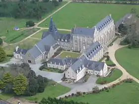 Vue aérienne du monastère.