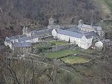 Vue aérienne de l'abbaye