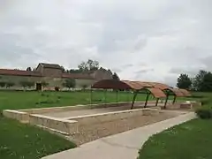 Emplacement de la première église historique de Cîteaux, consacrée 1106 par l’évêque de Chalon.