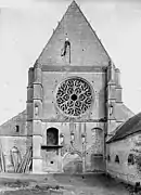 Façade de l'abbaye au début du XXe siècle