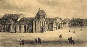 Anonyme, L'abbaye Notre-Dame-aux-Nonnains vers 1640.