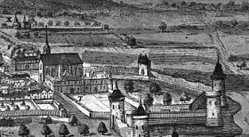 L'abbaye Saint-Georges en 1644.