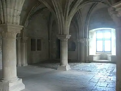 Salle des moines ou salle du chauffoir.