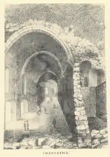 Dortoir de l'abbaye à la fin du XVIIIe siècle