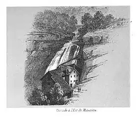 L'ancien moulin et les chutes.