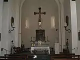 Autel de l'Abbaye Saint-Fructueux-de-Tarragone de Camogli, où il y a les reliques des saints.