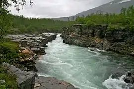 Le canyon de l'Abiskojåkka