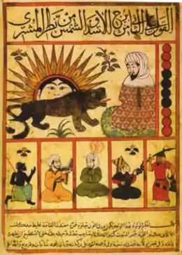 « Le signe du lion », Livre des nativités de Abû Ma'sar al-Balkhî, Égypte, XVe siècle.