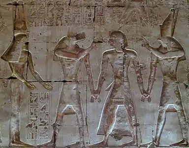  Fresque du temple de Séthi à Abydos.