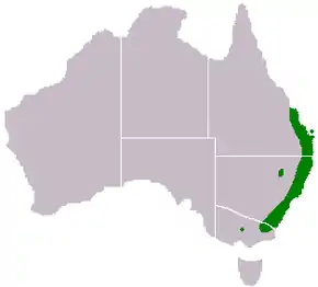 Description de l'image Acacia-maidenii-range-map.png.