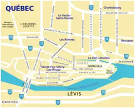 Localisation des ponts de Québec