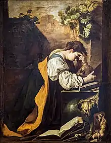 Méditation de Domenico Fetti, inspirée de l'humeur mélancolique attribuée par les alchimistes au nigredo.