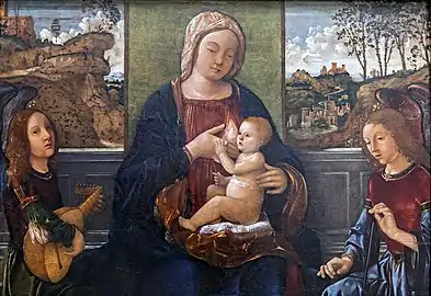 Vierge à l’Enfant avec des anges musiciens Gallerie dell'Accademia de Venise