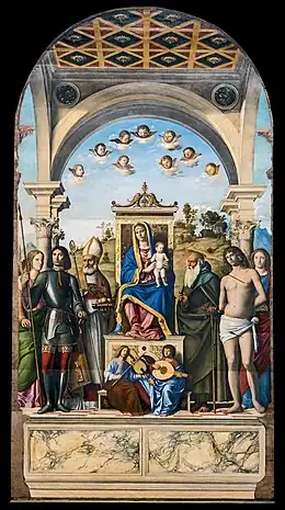 Vierge à l'Enfant trônant avec les saints1496-99, Galeries de l'Académie de Venise.