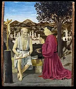 Saint Jérôme et le donateur Girolamo Amadi de Piero della Francesca, 1440-1450.