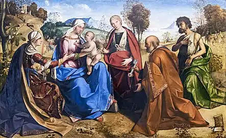 Mariage mystique de sainte Catherine,1505, Venise.