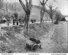 L'accident du Marquis de Montaignac en 1898 près de Périgueux, premier accident mortel lors d'une course automobile.
