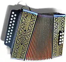 Un modèle d'accordéon utilisé par les débutants.