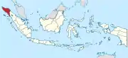 Localisation de la province d'Aceh en Indonésie.