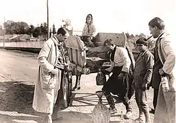 Achat de vin sur la route en 1930