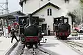 Deux locomotives en gare de Jenbach