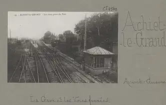 La gare et les voies ferrées avant 1914.