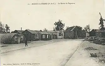 Le village en reconstruction en 1920.