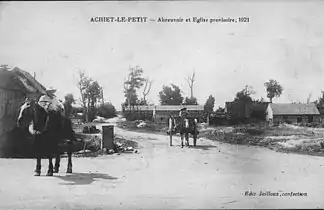 Le village en reconstruction en 1921.