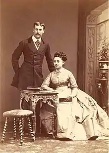 Achille Murat  (1847-1895)  et son épouse  Salomé Davidovna Dadiani  (1848-1913)