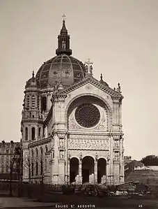 L'église Saint-Augustin, vers 1870