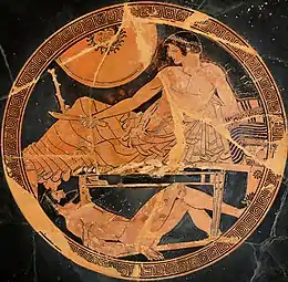 Achille et le corps d'Hector,signée par Hiéron, potier.Collection Campana