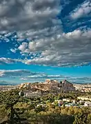 L'acropole d'Athènes vue depuis la colline des Muses.
