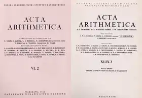 Image illustrative de l’article Acta Arithmetica